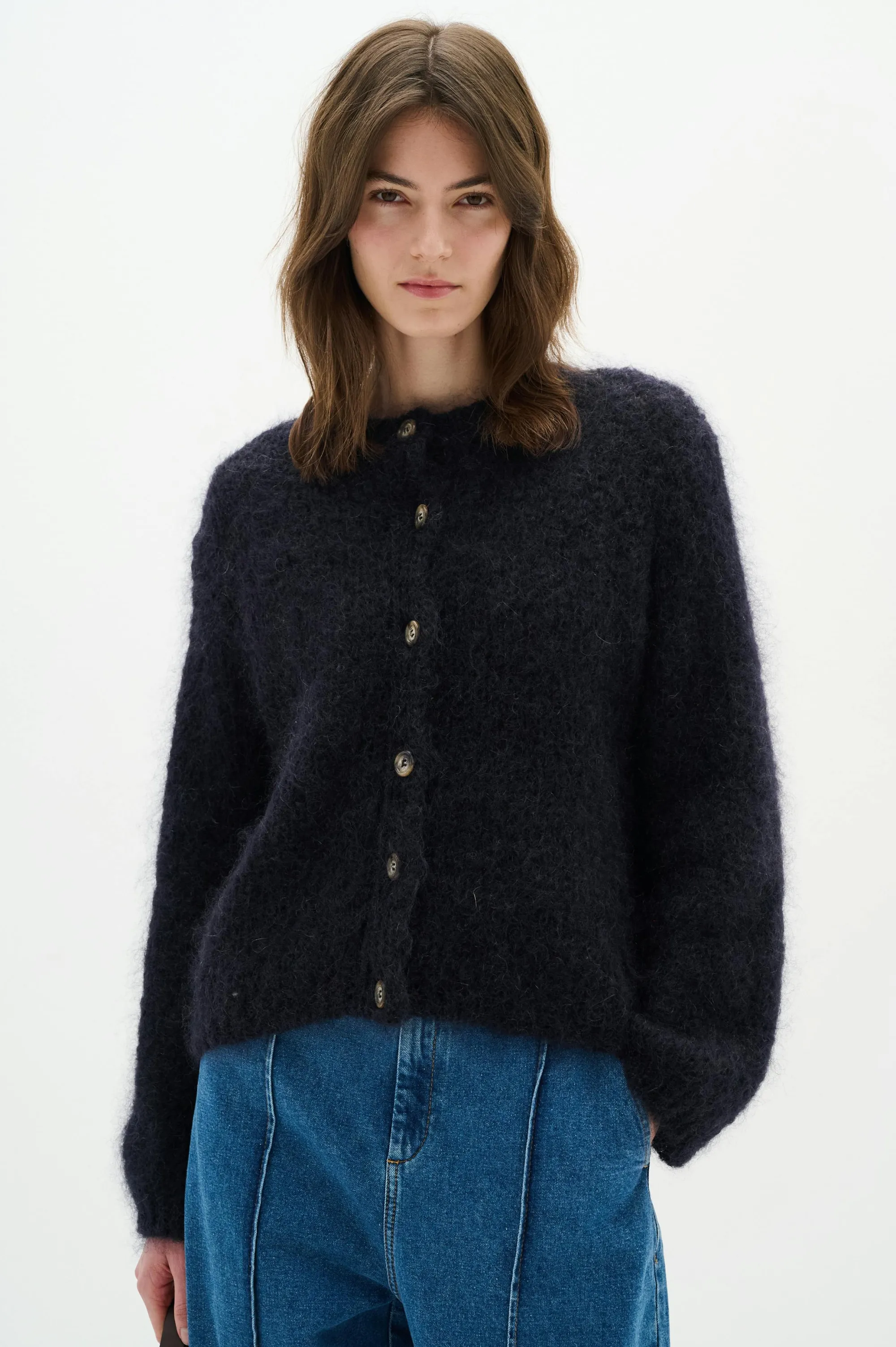 Best JetraIW Mohair Cardigan Stickat